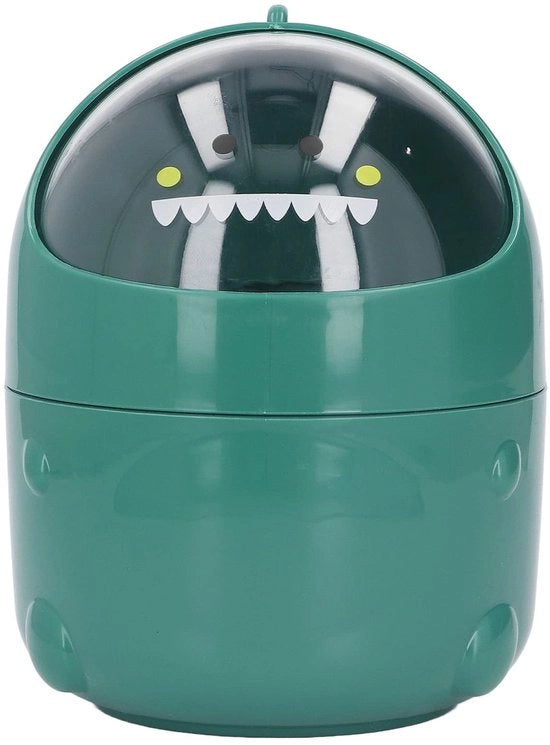 Polveriera per Bambini Dinosauri - Polveriera con Grande Apertura - Contenitore per Rifiuti per Ufficio - Contenitore per Rifiuti per Bambini - Mini Polveriera - Materiale Plastico con Fondino Antiscivolo - Dimensioni 15 x 12,5 cm