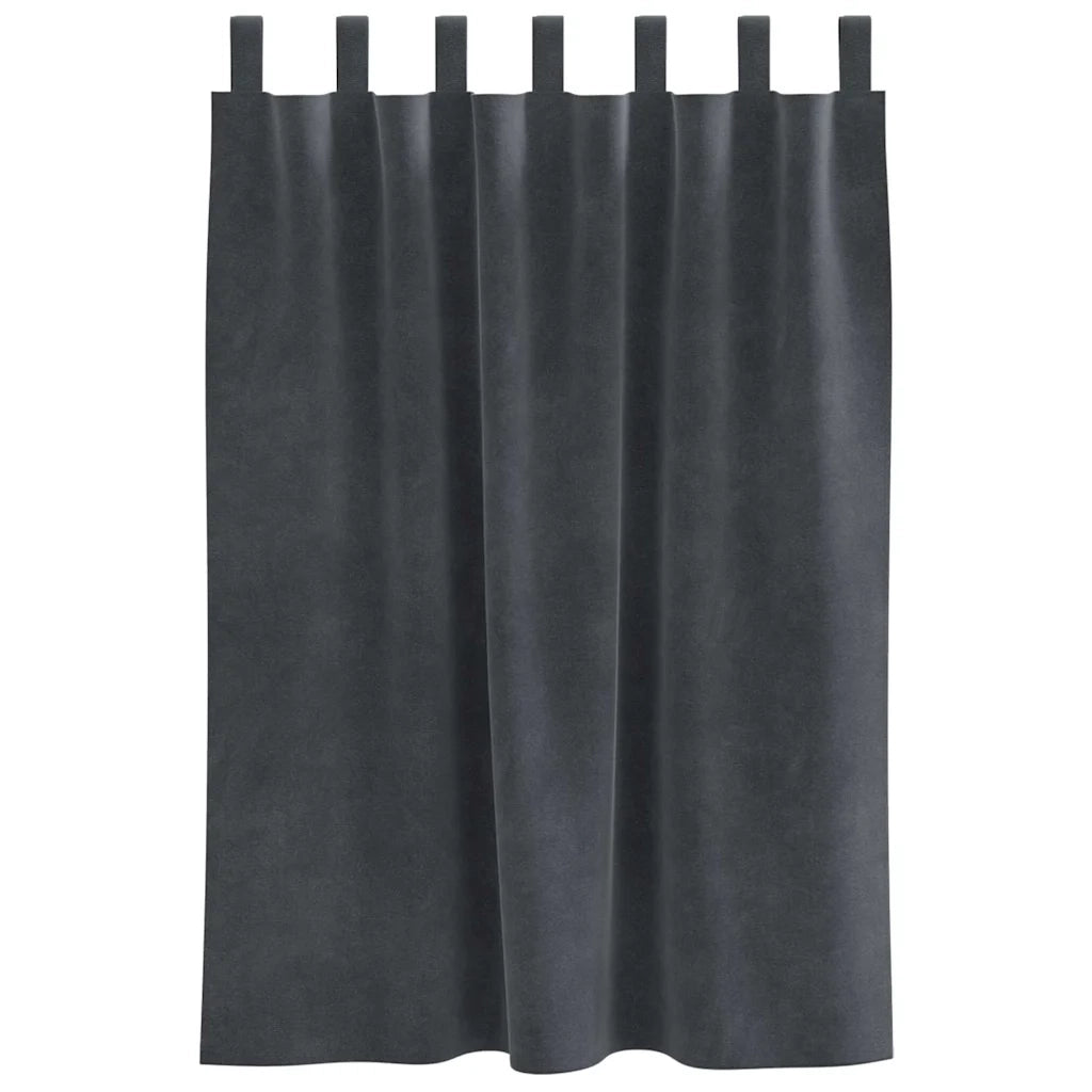 Tende oscuranti 2 pcs Grigio chiaro 140 x 140 cm Velluto 4107263