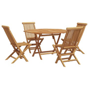 Set da Pranzo per Giardino 5 pcs Marrone Legno di teak solido 3385969