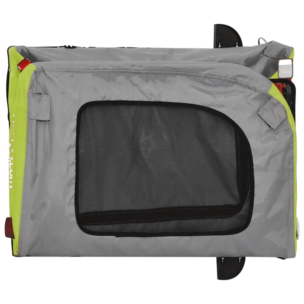 Rimorchio da Bici per Animali Verde e Grigio Oxford e Ferro CFW1870315