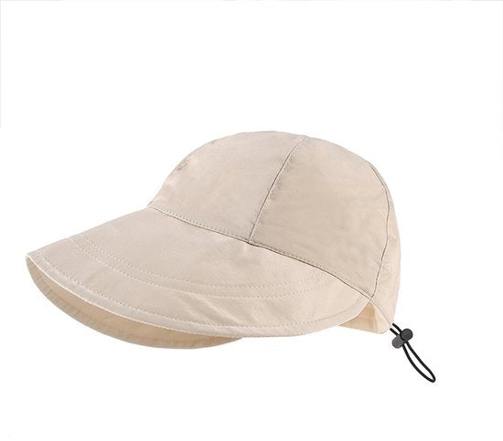 Cappello da Sole Donna - Cappelli - cappello da sole - Cappello da Spiaggia Opvoucabile con Bordo Largo - Estate & Esterno - Beige - Circonferenza del Cappello 56-58cm
