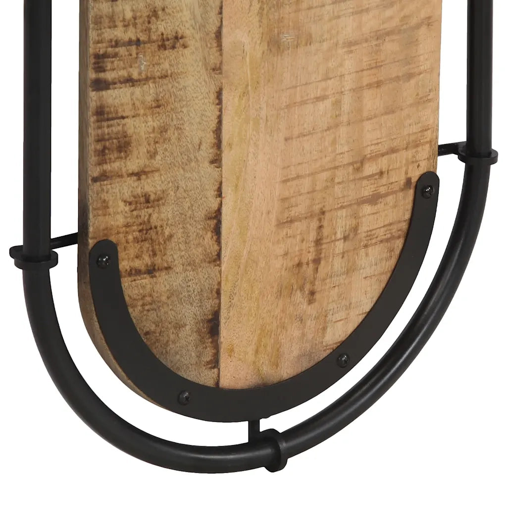 vidaXL Appendiabiti da Parete con 4 Ganci 2pz Legno Massello di Mango