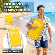 RMF PRO SEDIA PIEGHEVOLE DA SPIAGGIA GIALLA
