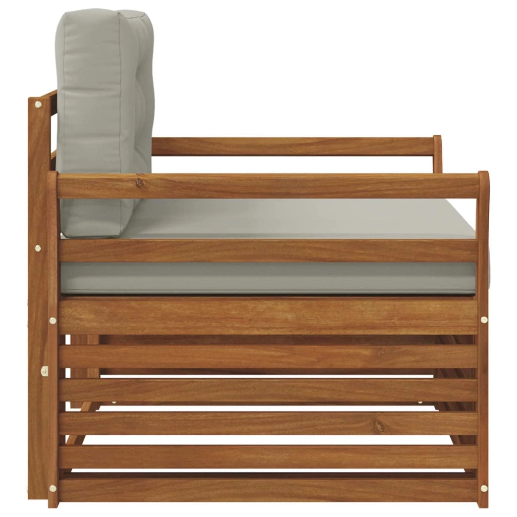 Divano da esterno-Divano da Giardino Legno di Acacia Massello e Poliestere 217603