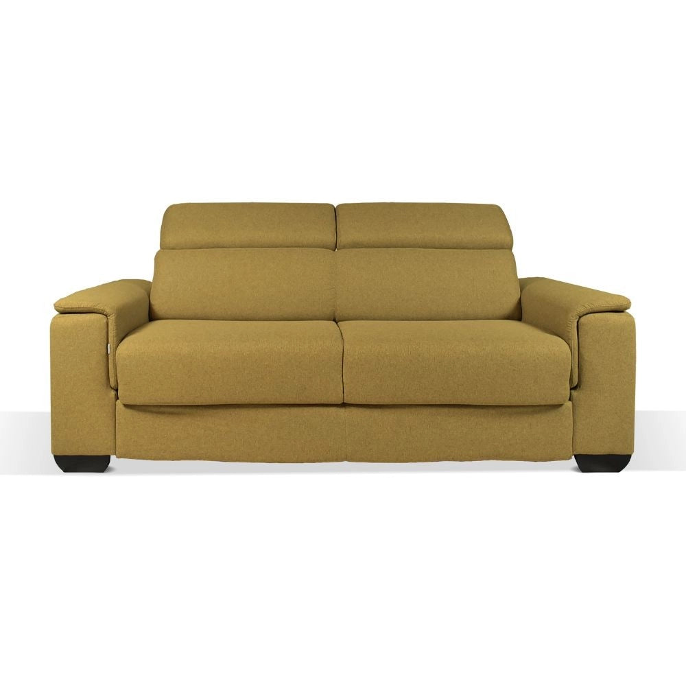 Divano letto colore senape Mercurio 3 posti 210x94x90H