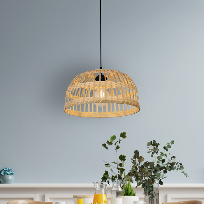 Sospensione Nordica Bali Policarbonato Nero 1 Luce E27