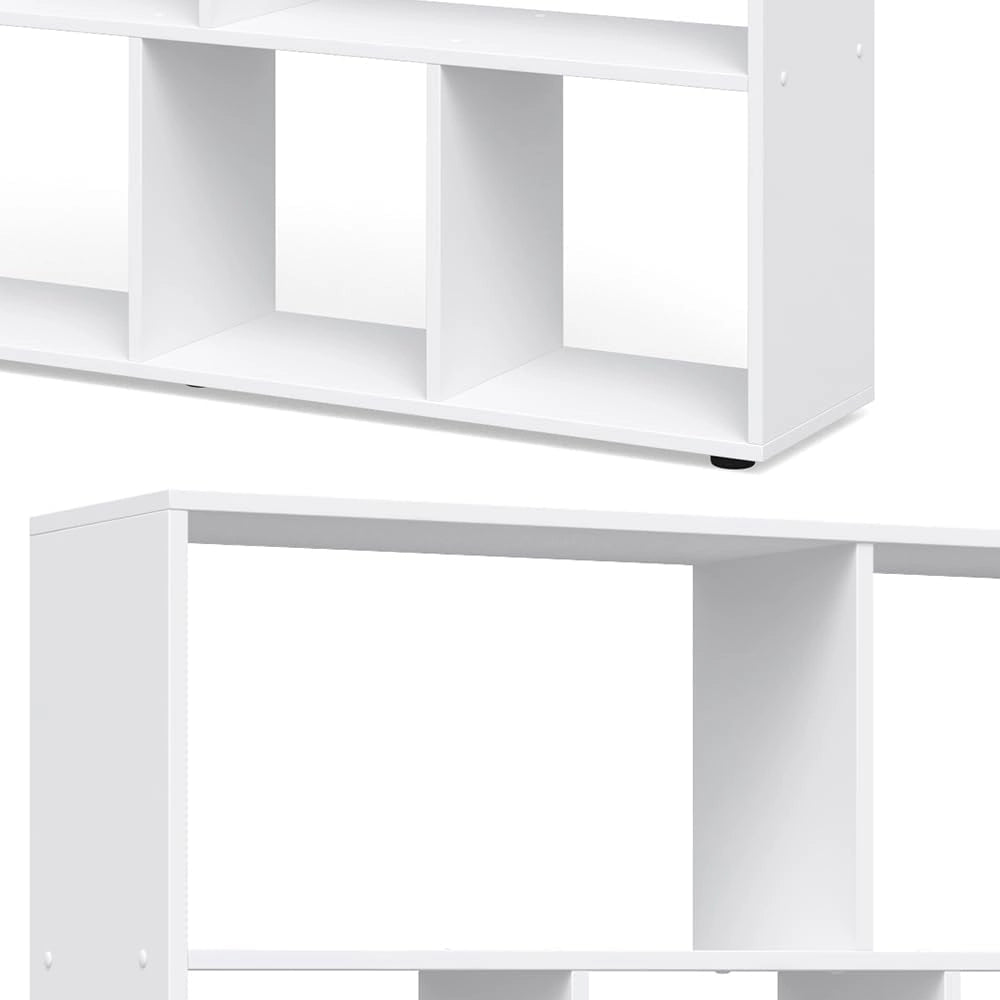 Scaffale Pilar, Bianco, 131.6 x 143 cm, per una suddivisione flessibile degli spazi e la conservazione dei libri