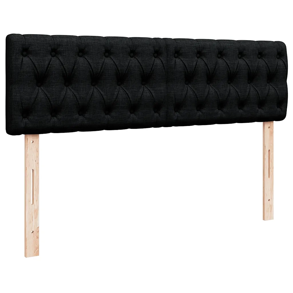 Pouf Letto con Materasso Nero 140x200 cm in Tessuto 3311548