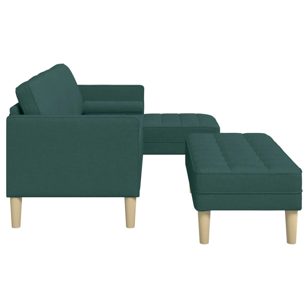 Set di divani con cuscino 2 pcs Verde Scuro Poliestere 3329256