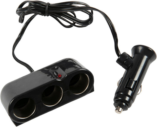 Presa accendisigari a tre vie con filo 12V Potenza 8A lunghezza cavo 100 cm