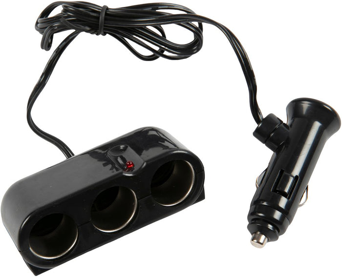 Presa accendisigari a tre vie con filo 12V Potenza 8A lunghezza cavo 100 cm