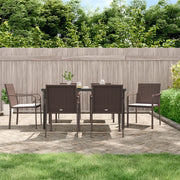 Set Pranzo da Giardino 7 pz con Cuscini in Polyrattan e Acciaio 3186962