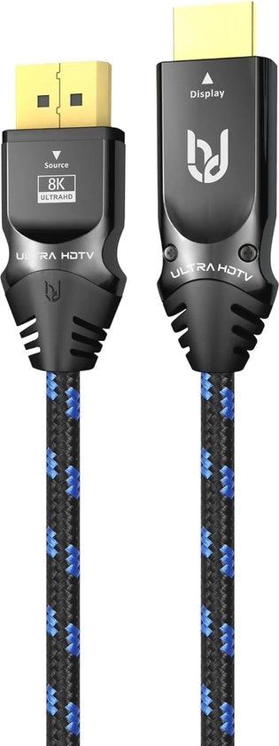 Cavo HDMI 2.1 3m per 8K e 4K - DisplayPort 1.4 a HDMI con Connessione Oro.