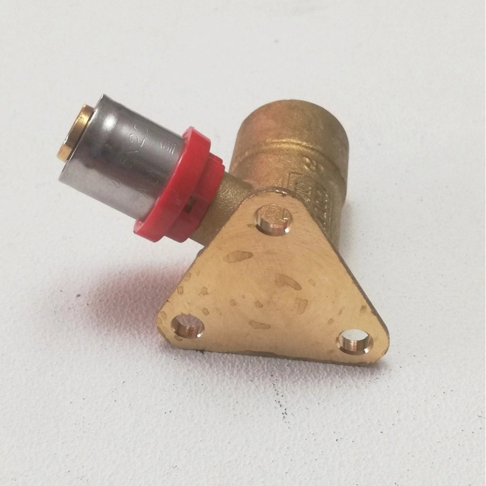 Tiemme raccordo 20 x 1/2 curvo gomito flangiato a pressare per tubo multistrato