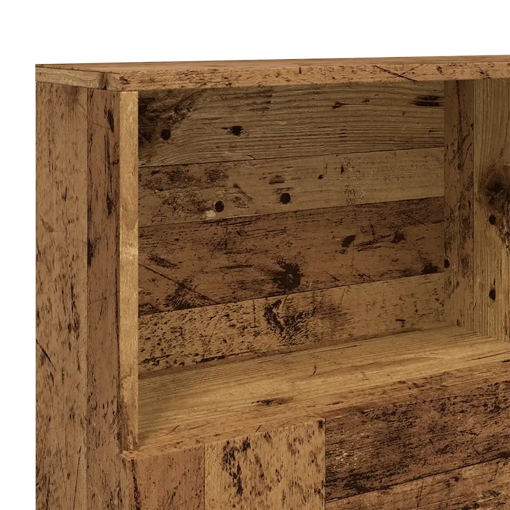 vidaXL Testiera con Scomparti Legno Antico 140x19x103,5 cm