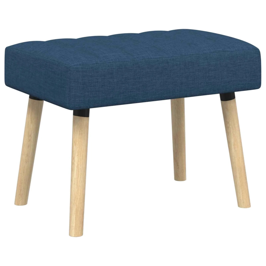 Panchina trapuntata a canale Blu 60 x 40 x 45 cm Tessuto 42038467