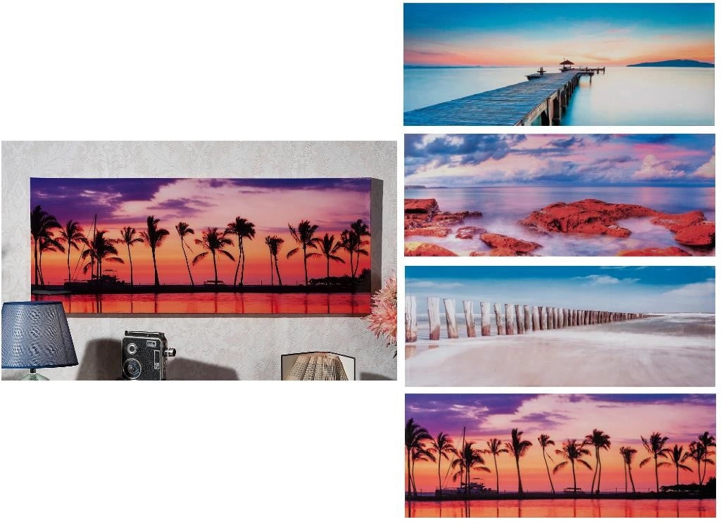 Quadro oleografia in lacca 40 x 100 cm 4 Soggetti