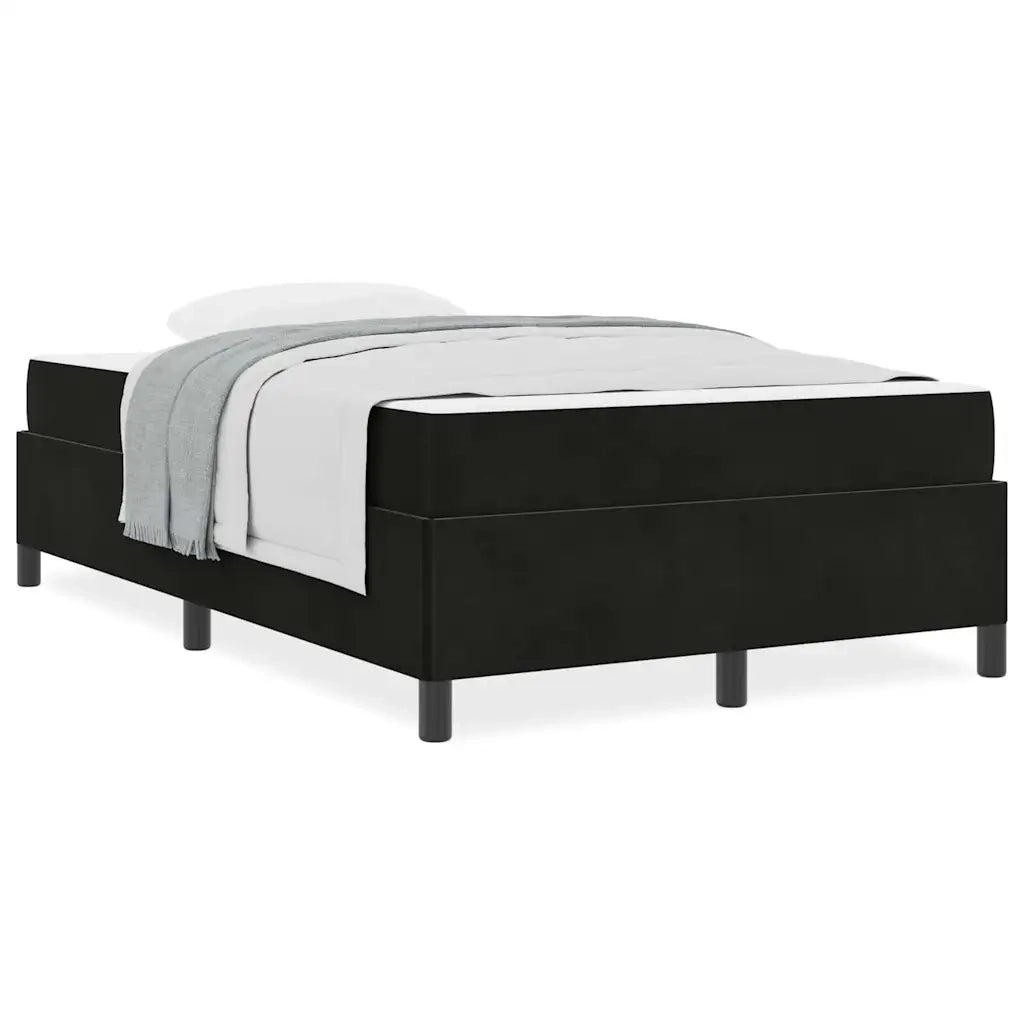 vidaXL Struttura del letto Nero e Bianco 120 x 190 cm Velluto