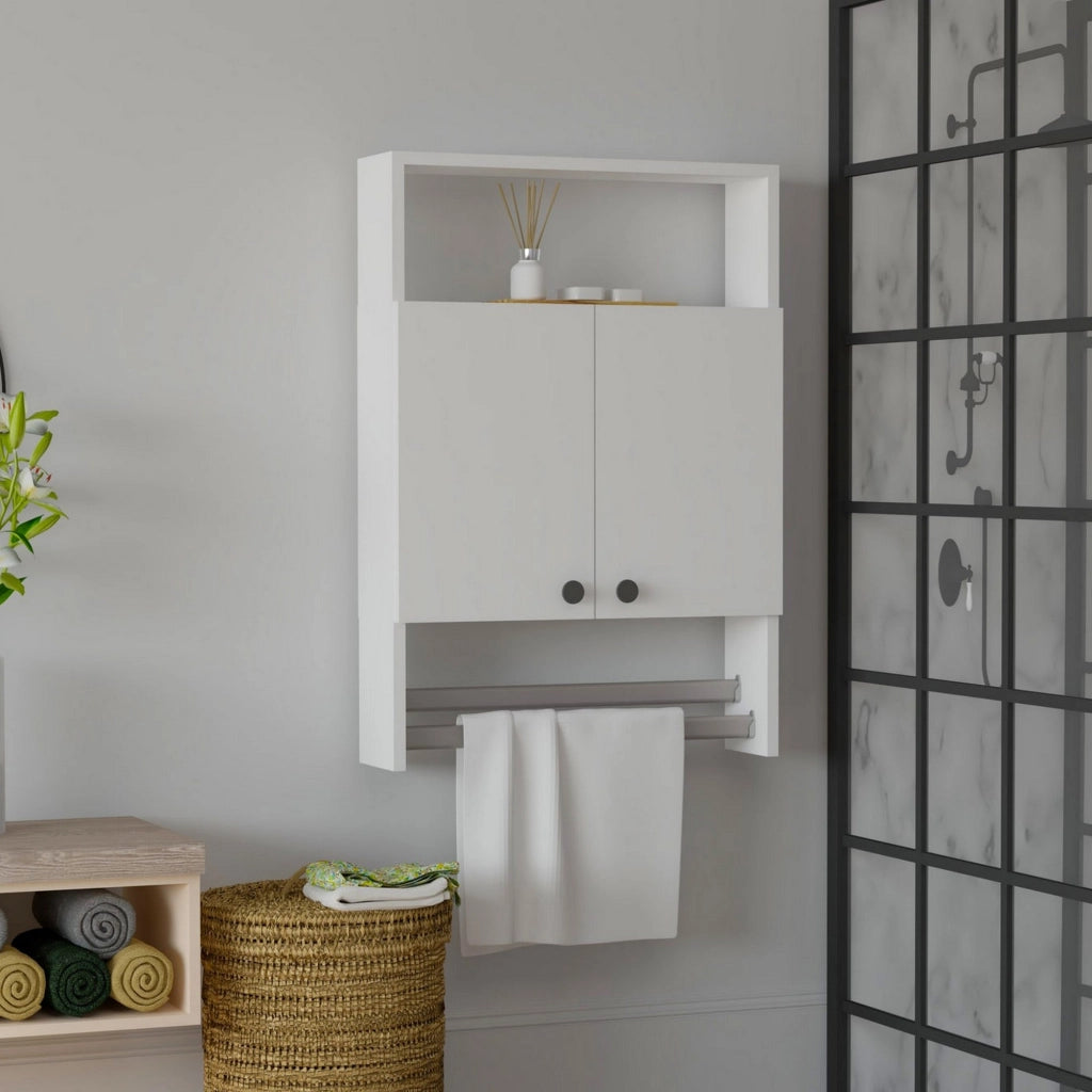 Tanagro, Mobile Pensile 2 Ripiani, 60x87h cm Bianco