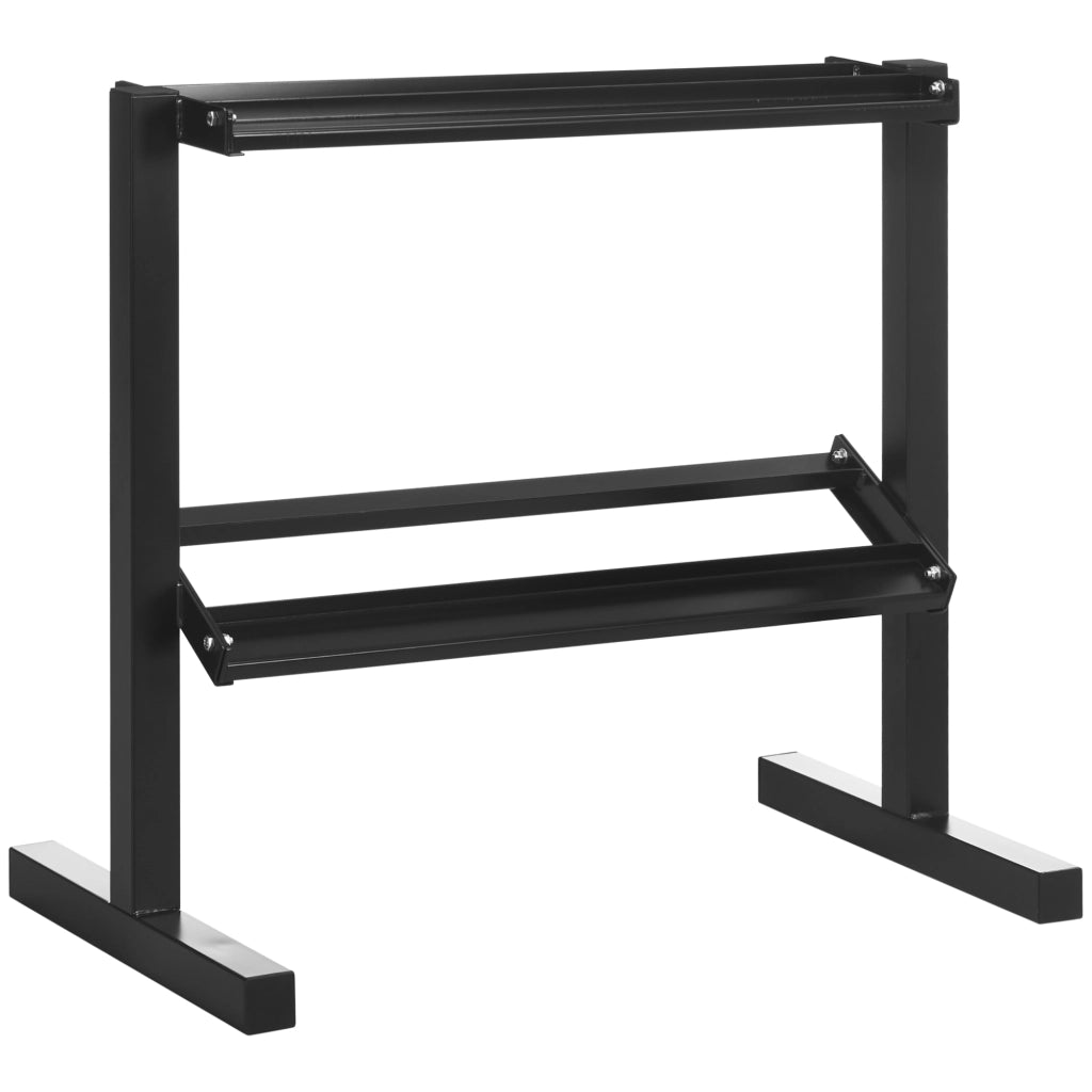Porta manubri 2 livelli ¨C zephmum ¨C acciaio nero 94x52,5x82 cm