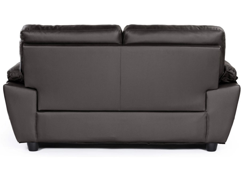 Divano in pelle rigenerata / PVC "DALLAS" - 2 posti - Cioccolato