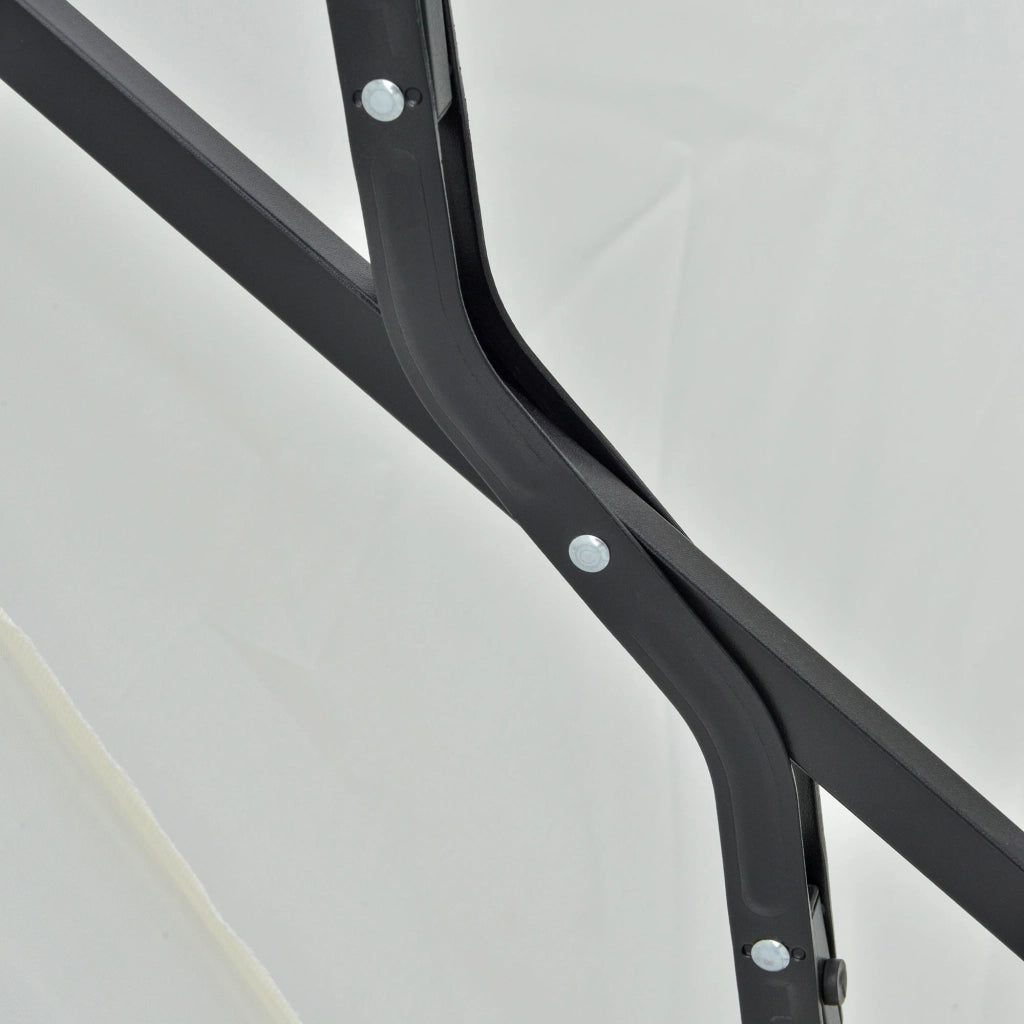 Ombrellone Semicircolare 200x190x240 cm Tettuccio Anti UV Crema