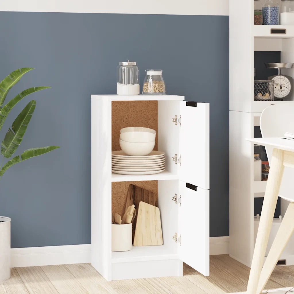 Credenza | Madia | Buffet da pranzo | Armadio da pranzo Bianca 30x30x70 cm in Legno Multistrato