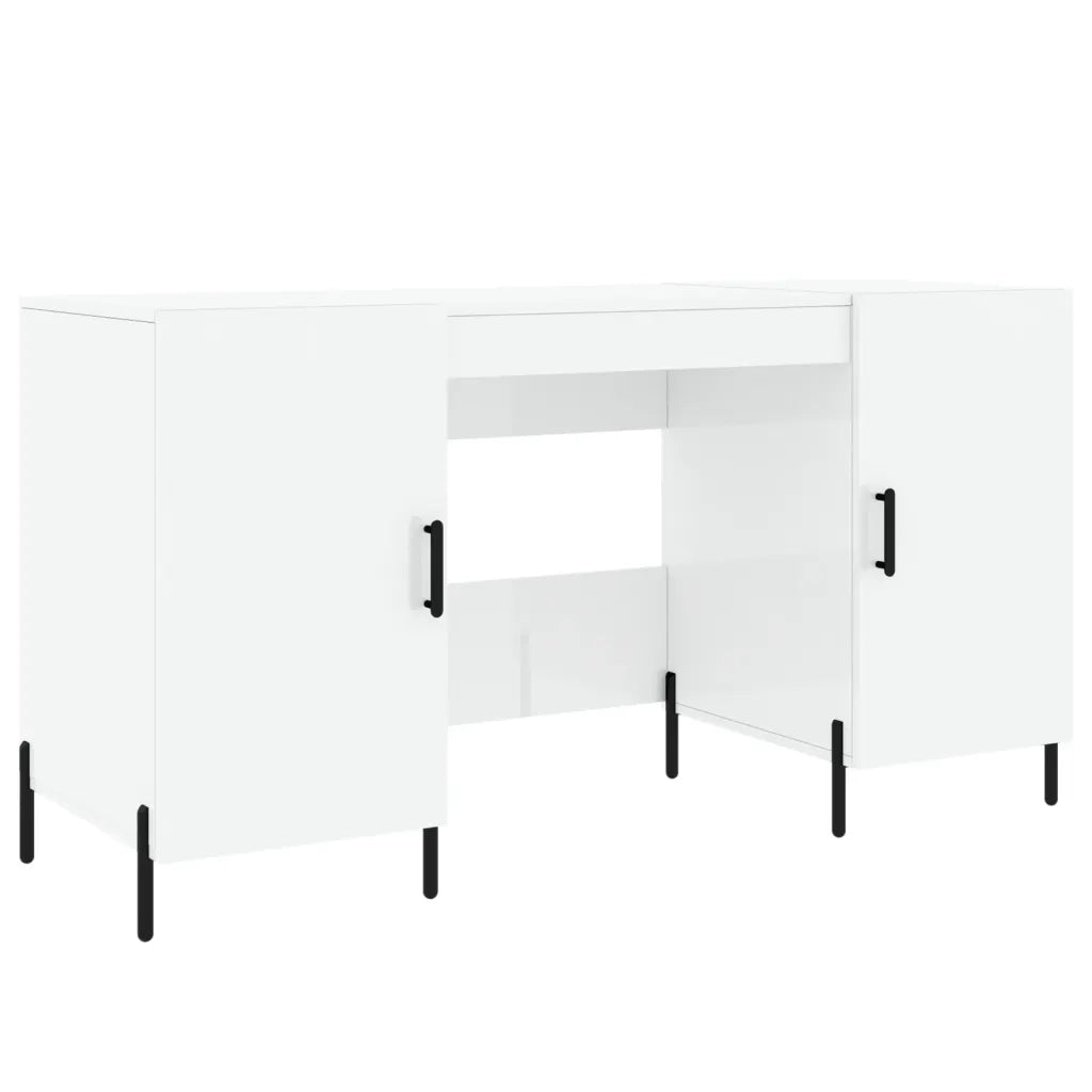 Scrivania Bianco Lucido 140x50x75 cm in Legno Multistratocod mxl 128028