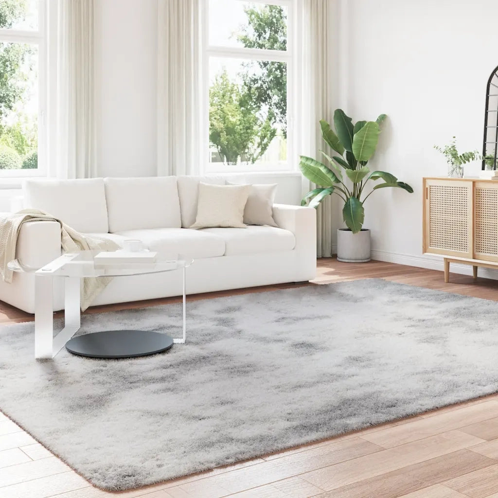 Tappeto del soggiorno | Tappeto Shaggy a Pelo Lungo NAVARRA Grigio Argento 240x340cm