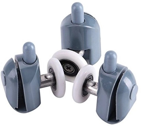 Kit di sostituzione per porte doccia con ruote a rotolamento - Ideale per cabine doccia - Adatto per vetro 5mm e 6mm