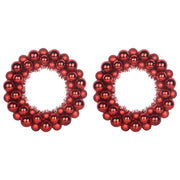 Corone di Palline di Natale 2 pz-Decorazioni natalizie Rosso 33 x 33 x 7 cm