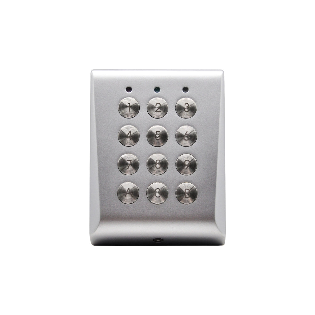 TASTIERA METALLICA ANTIVANDALICA STAND ALONE 2 RELÈ 99 CODICI 12/24V VDS VKP99
