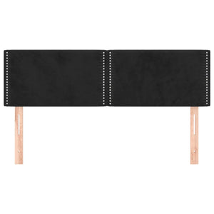 Testiere 2 pz Nere 72x5x78/88 cm in Velluto