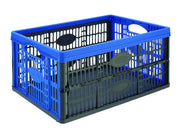 CESTO PIEGHEVOLE VOILA' COLORE NERO/AZZURRO  cm.47,5x35x4,323,6h. lt.32    TONTARELLI