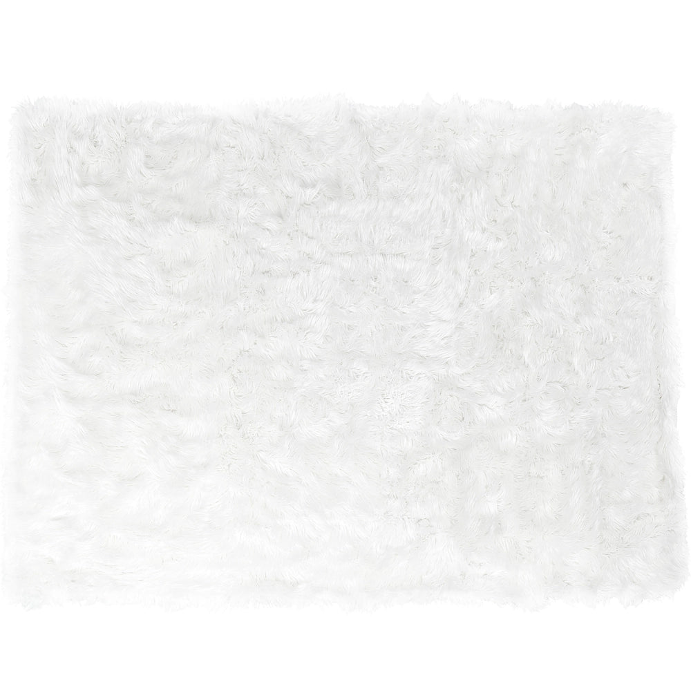 Coperta morbida in tessuto sintetico bianco 150 x 200 cm camera da letto salotto soggiorno
