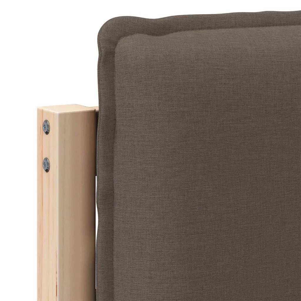 Testiera imbottita con testiera Grigio Naturale e Chiaro 120 cm