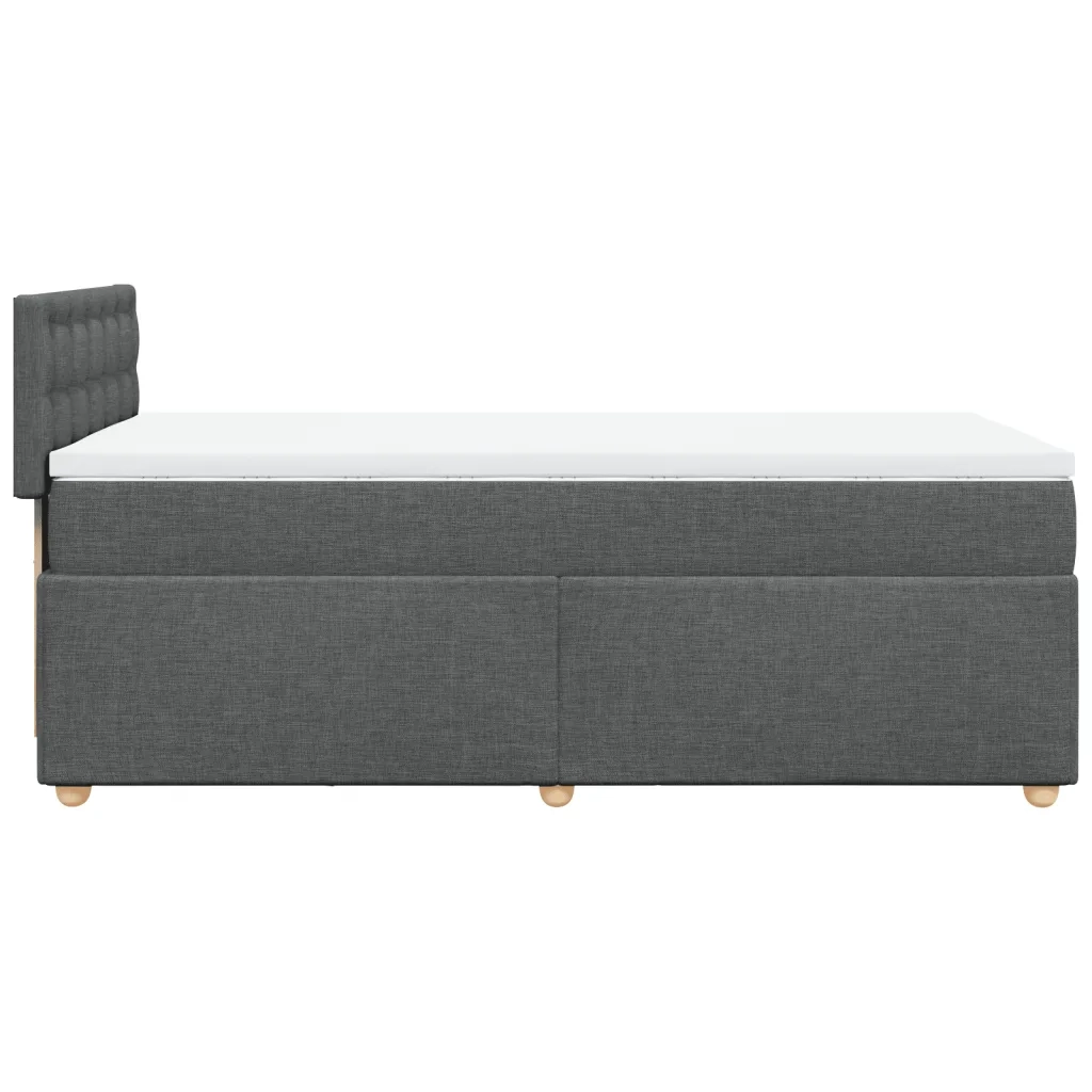 Giroletto a Molle con Materasso Grigio Scuro 90x190 cm Tessuto 3288850
