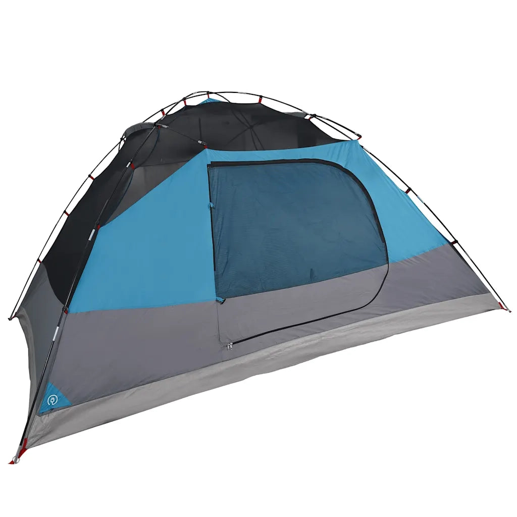 Tenda da Campeggio a Cupola per 4 Persone-Tenda per Escursionismo Blu Impermeabile 188193