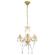 Lampadario con Perline Dorato Tondo 3 E14 CFW1564819