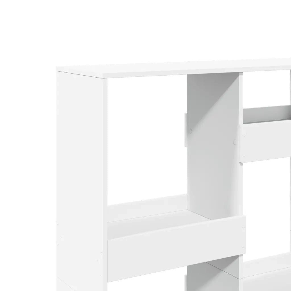 Libreria-Scaffale per Libri-Mobile di Stoccaggio Bianca 100x33x135 cm in Legno Multistrato