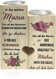 Sostegno per candele a forma di cuore - Dimensioni 12 x 9 x 4,5 cm - Base stabile - Decorazione per ufficio - Ideale come regalo di compleanno