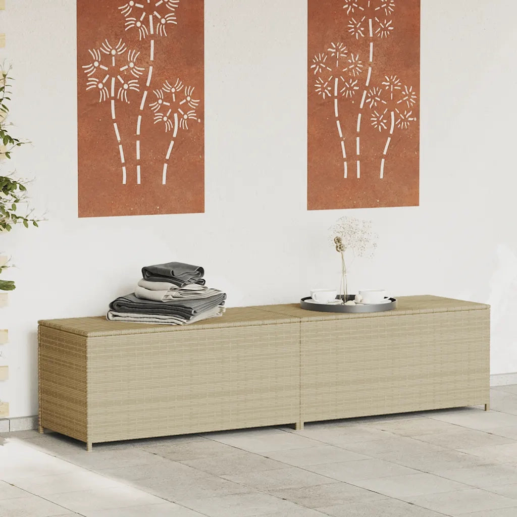 Contenitore da Giardino Beige Misto 469L in Polyrattan CFW3591407