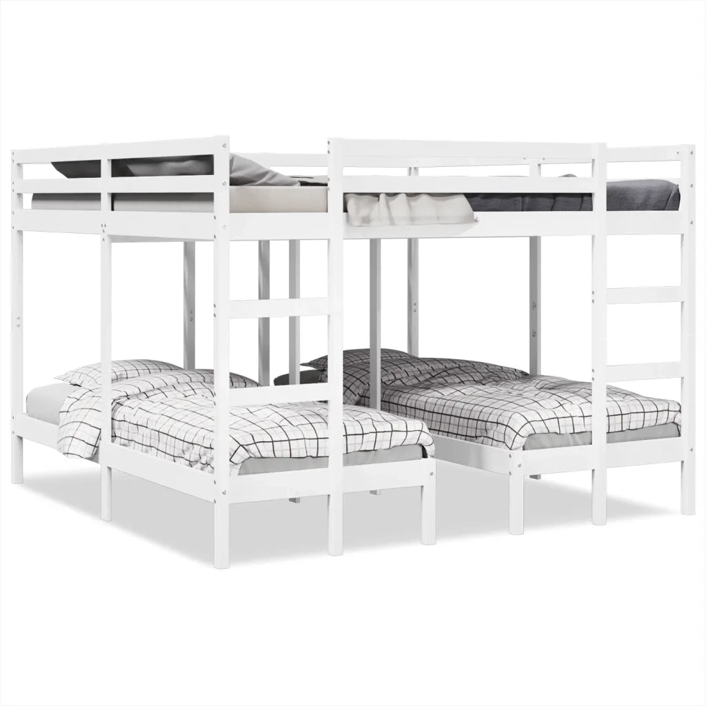 Giroletto Castello Triplo Bianco 200x200/80x200cm Massello Pino