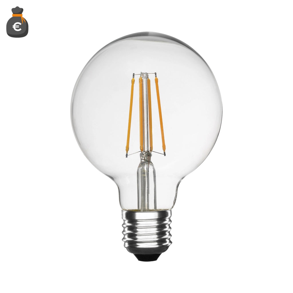 Alcapower Lampadina LED Globo G95 Filamento Trasparente 12W 1850lm E27 Luce Fredda 6000K, Alta Efficienza Energetica, Durata 25000 Ore, Classe D