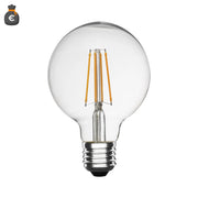 Alcapower Lampadina LED Globo G95 Filamento Trasparente 12W 1850lm E27 Luce Fredda 6000K, Alta Efficienza Energetica, Durata 25000 Ore, Classe D