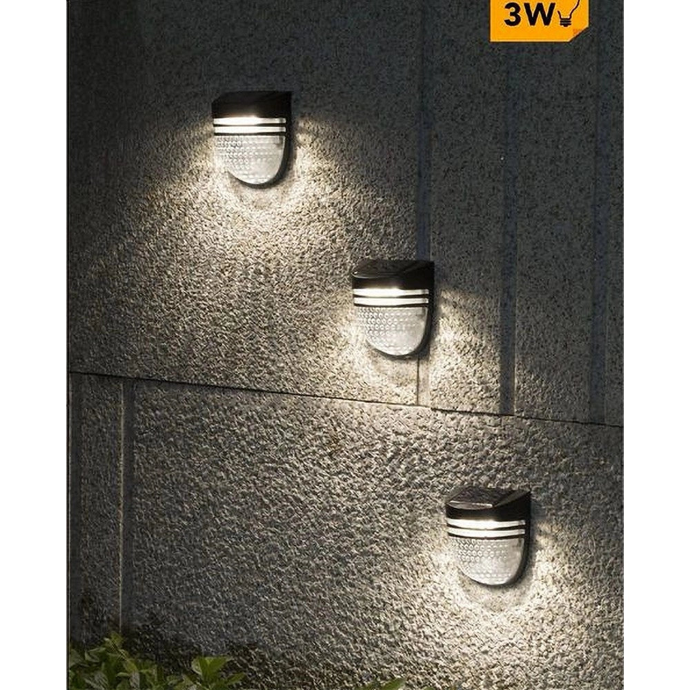Trade Shop - Faretto Applique Led Giardino Ricaricabile 3 W Con Pannello Solare Ip65 Yh0613 -