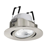 Faretto Incasso Moderno Saliceto Z Alluminio Nichel Satinato Led Integrato 4,7W