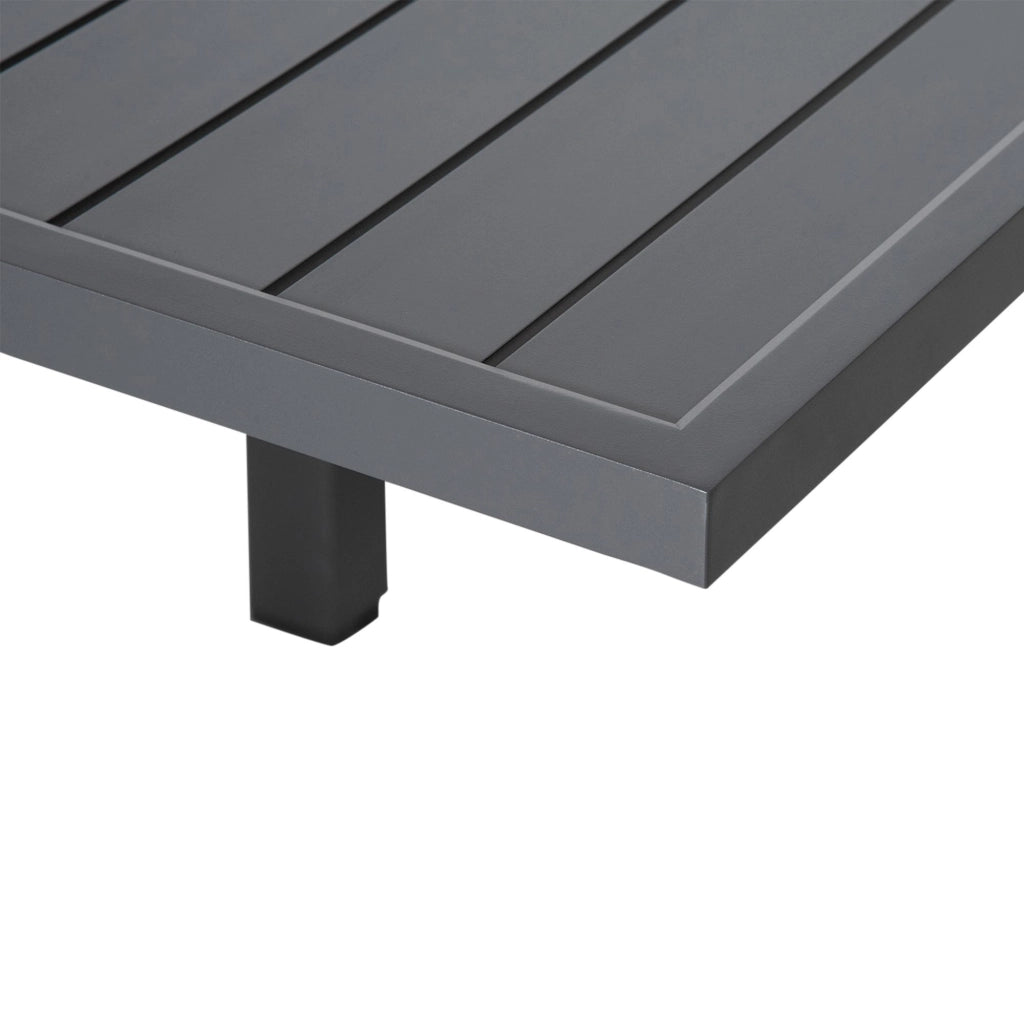 Tavolo Allungabile da Giardino 135-270x90x75 cm in Alluminio Grigio