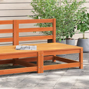 Divano Senza Braccioli da Giardino-Sofa da Giardino-Divano da esterno Marrone Cera 70x70x67cm Pino