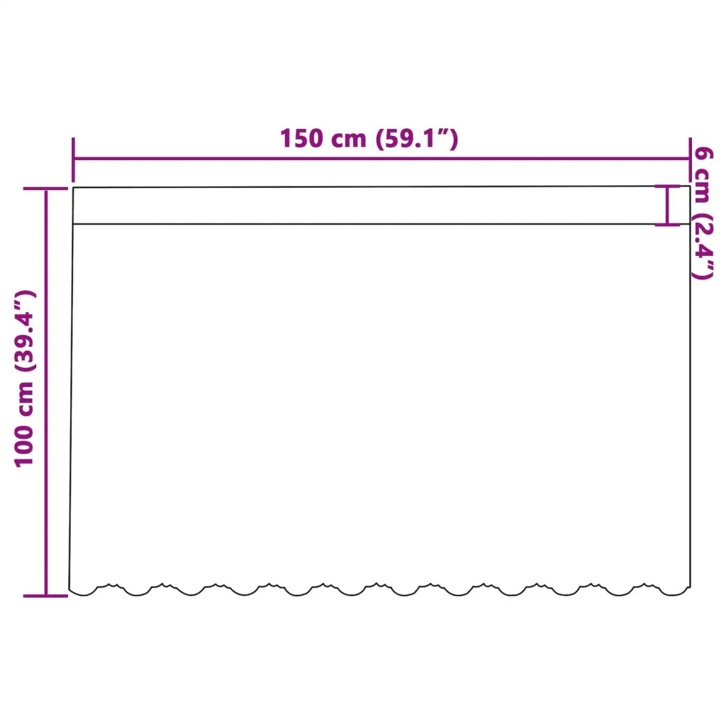 Tenda in Pizzo con tende Bianco 100 x 150 cm Poliestere 4107866